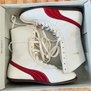 Puma Vintage Boxing Boots - White/Red Size US 8